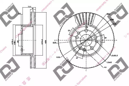 Тормозной диск DJ PARTS BD1130